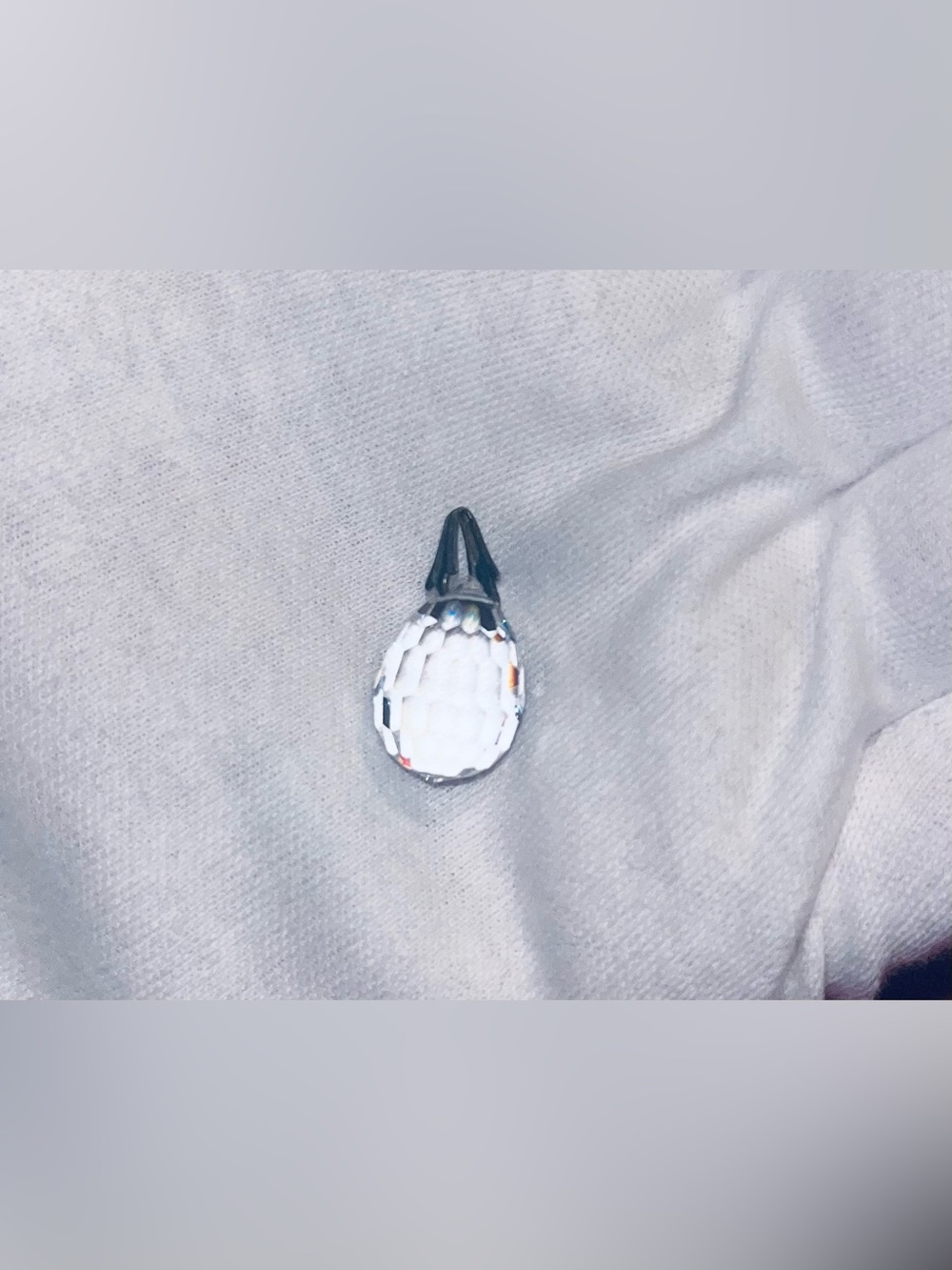 Crystal Teardrop Pendant Necklace - Clear